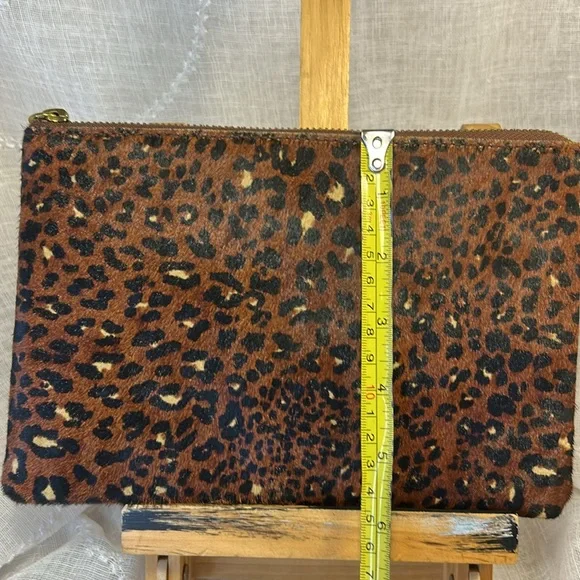 NWT Madewell leather large wallet clutch animal print - Picture 2 of 12